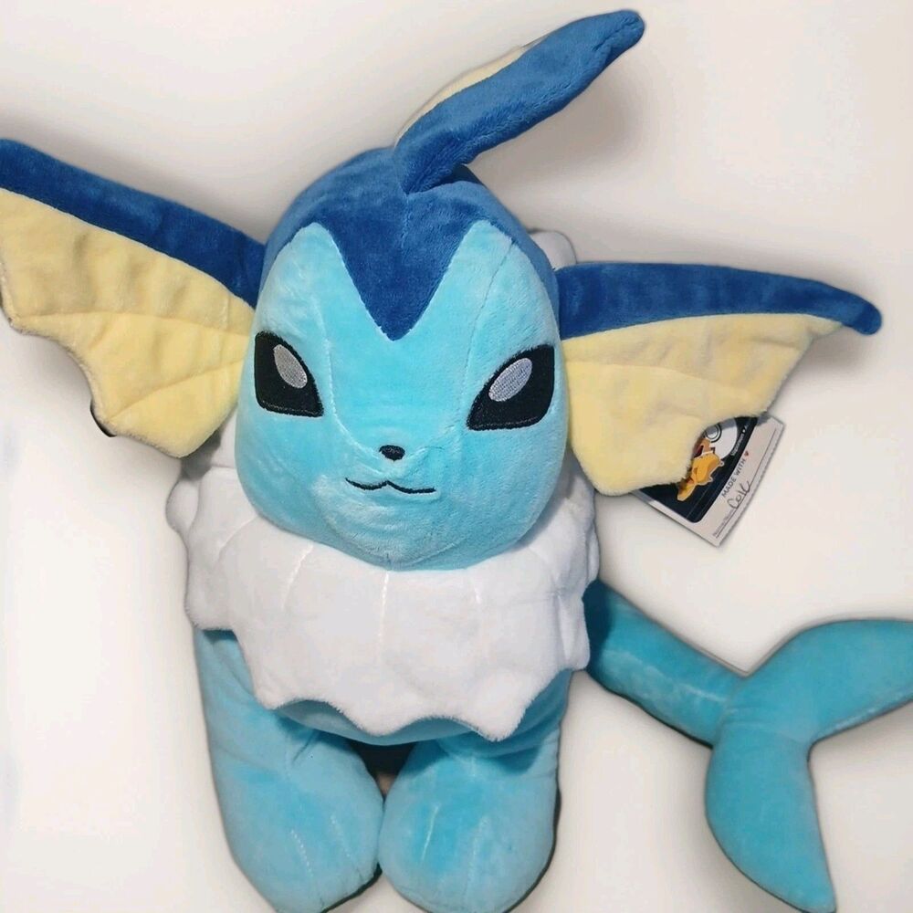 BAB Vaporeon Pokémon Build-A-Bear Plush with Tag No Sound RARE